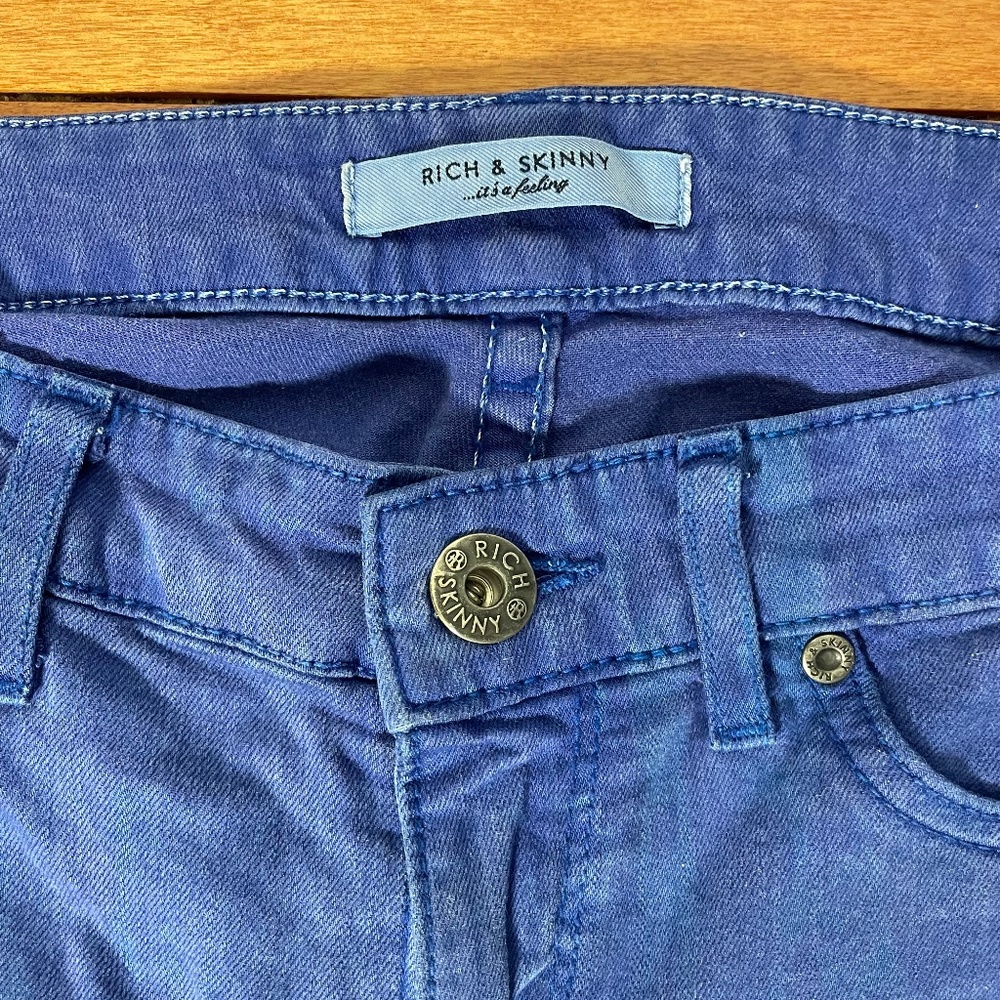 Sz 26 Bold Blue Rich and Skinny Jean